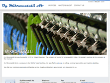 Tablet Screenshot of mikrometalli.fi